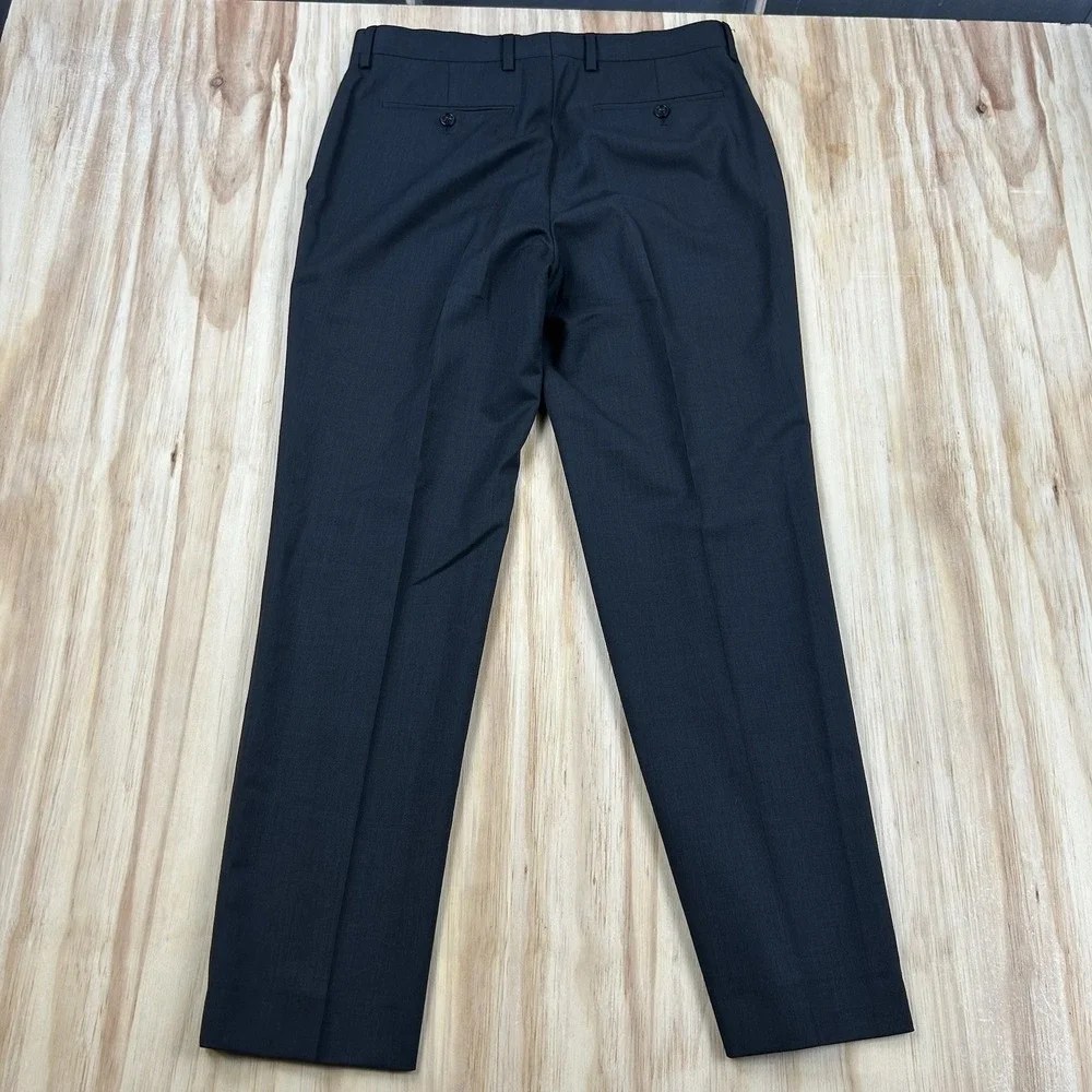 Banana Republic Marzotto Men's 31x30 Charcoal Gray Standard Fit Super 120s Wool
